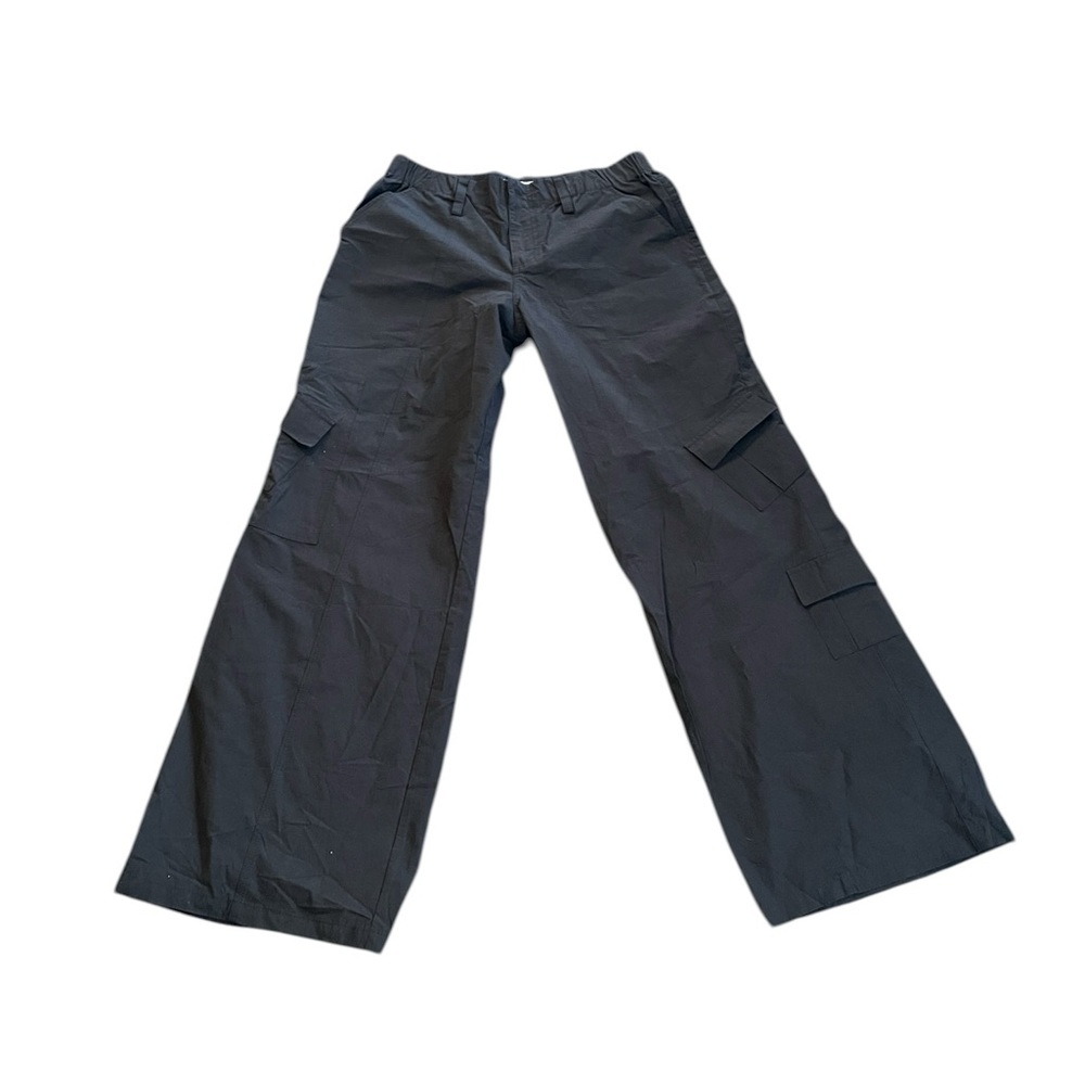 Elodie Wide Leg Cargo Pants - Black Size Medium